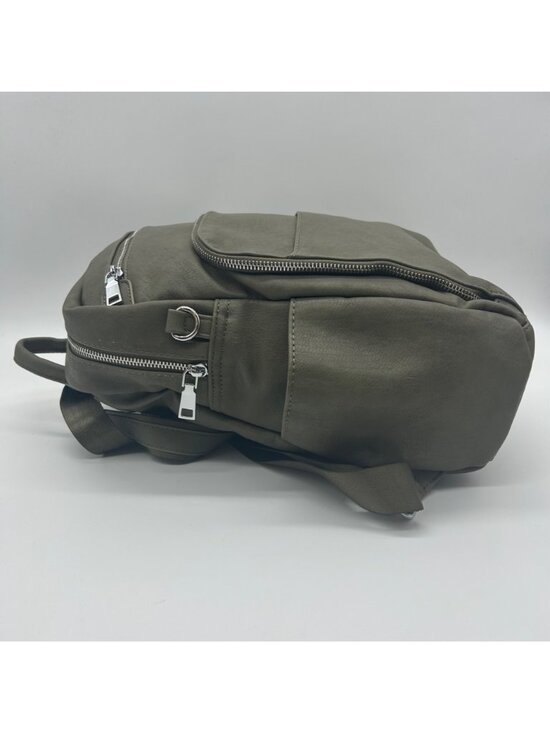 Antik Kraft Sage Green  Faux Leather Willa Backpack main image 8